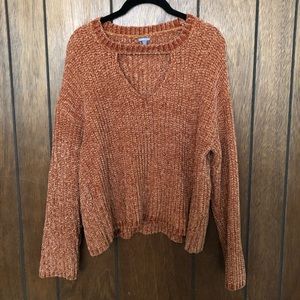 Burnt orange Chenille Sweater